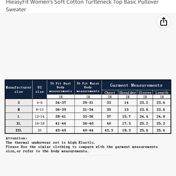 HieasyFit Women's Soft Cotton Turtleneck Top Basic Pullover Sweater - Picture 6 of 10